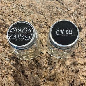 Hot Cocoa And Marshmallow Glass Jars